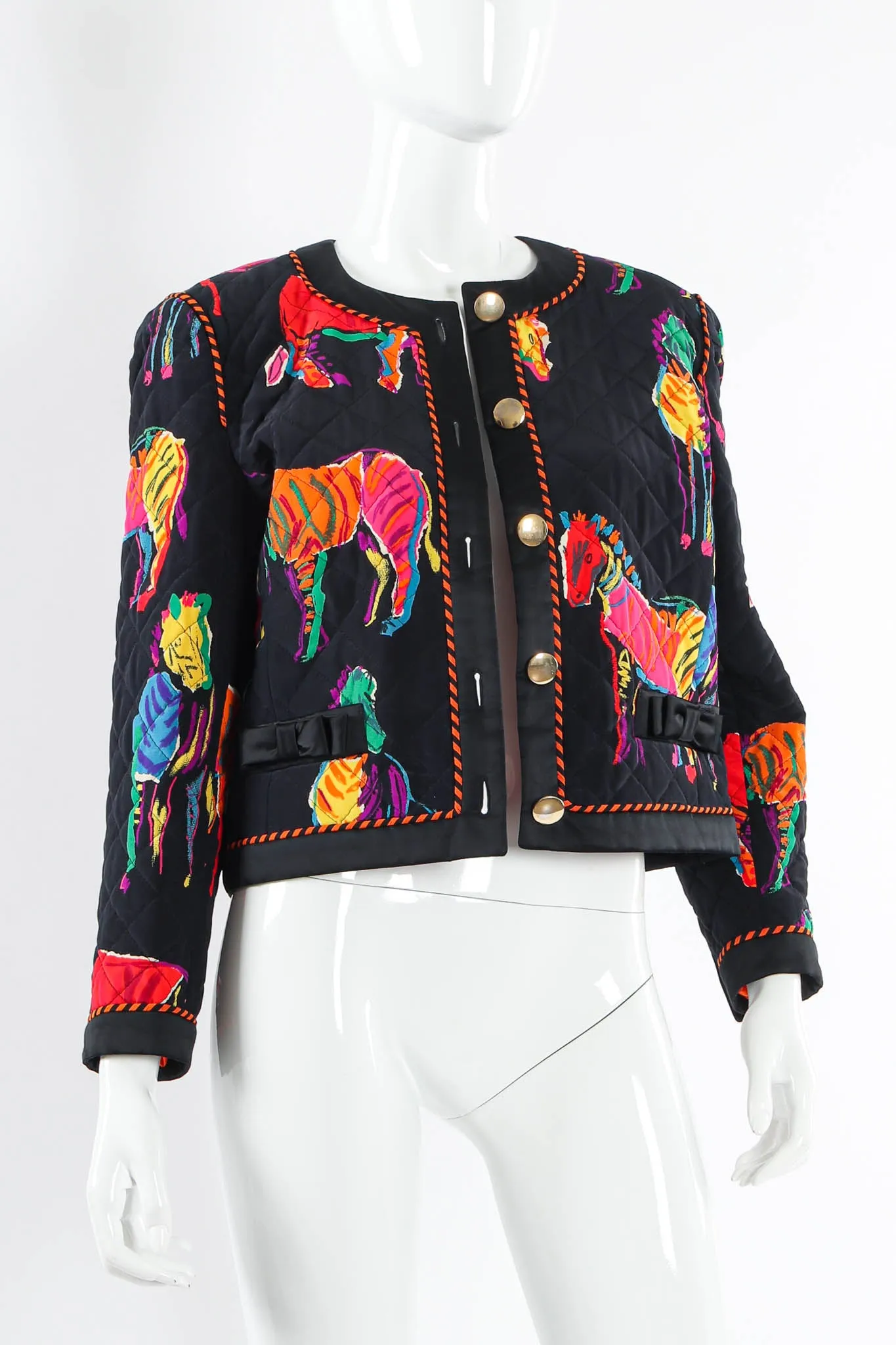 Rainbow Zebra Silk Jacket