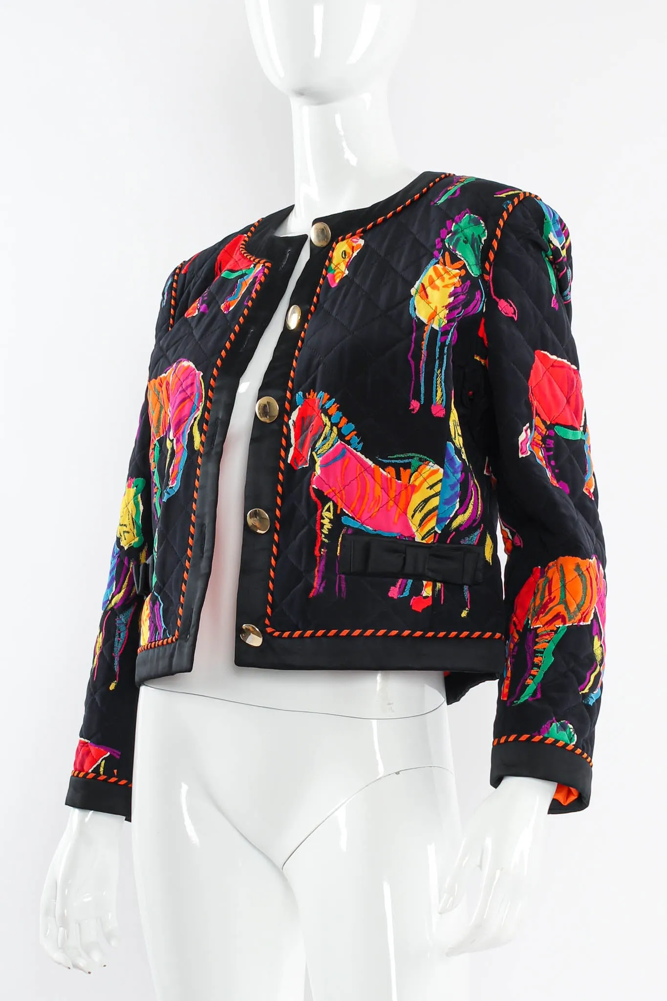 Rainbow Zebra Silk Jacket
