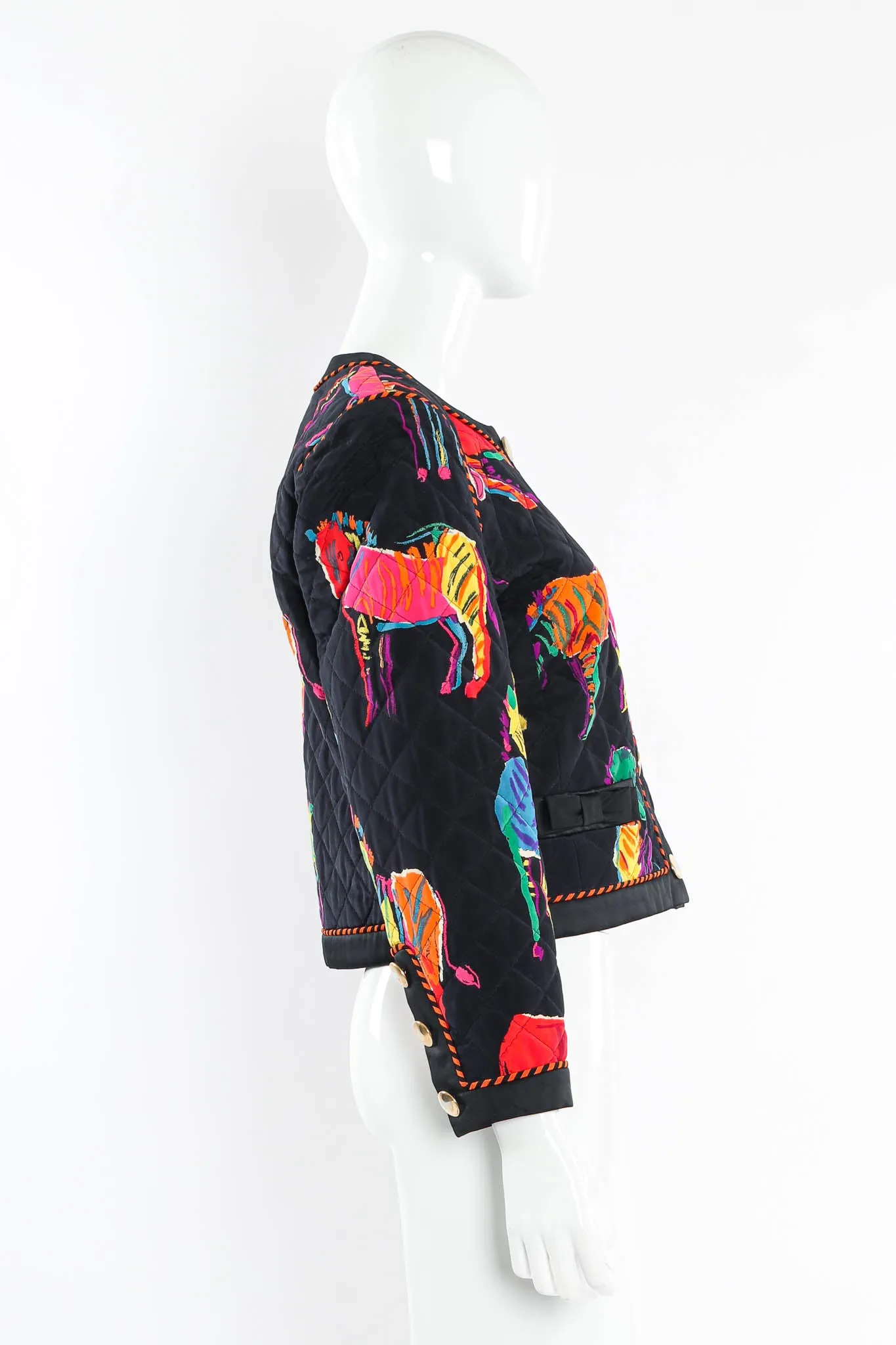 Rainbow Zebra Silk Jacket