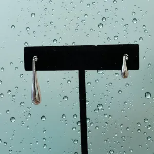 Raindrops Earrings Handmade Polished 925 Silver - Various Sizes