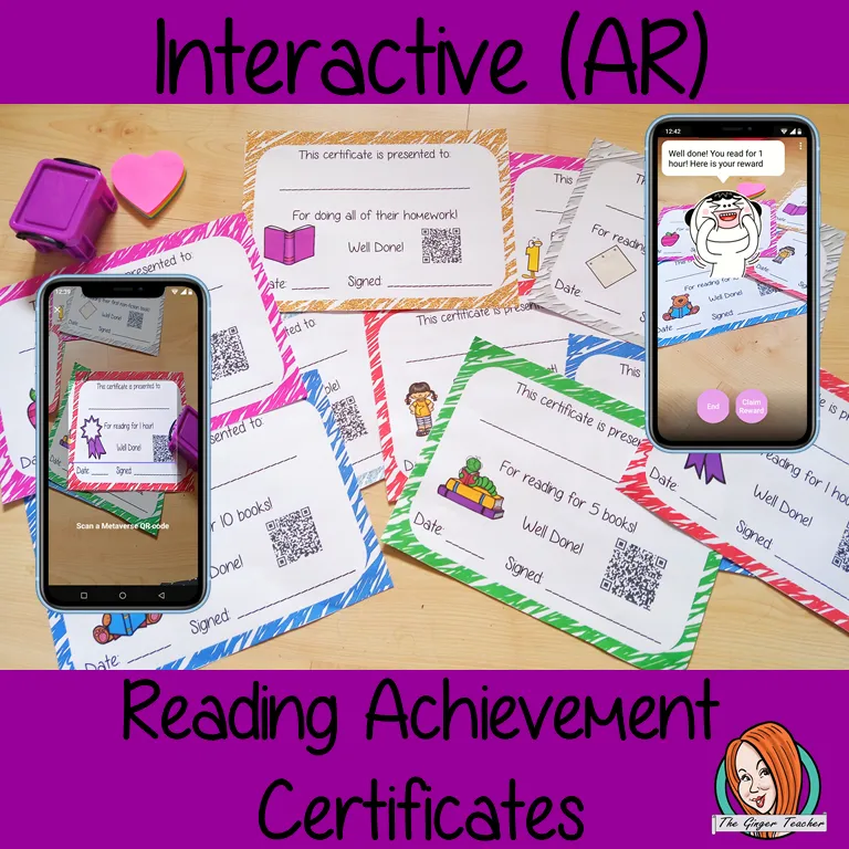 Reading Achievement Interactive Certificates