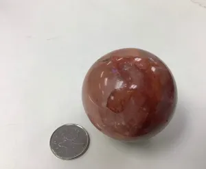 Red Fire Quartz Sphere (Red Hematoid)
