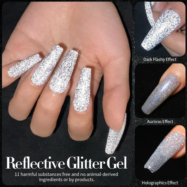 Reflective Glitter 6-Colour Gel Polish Set