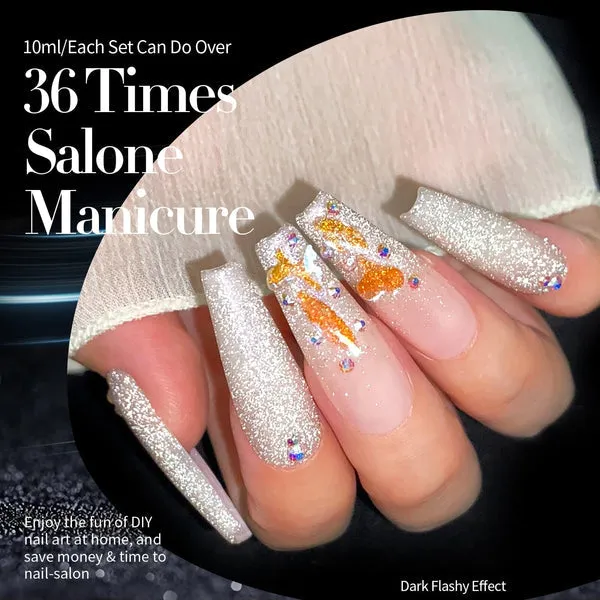 Reflective Glitter 6-Colour Gel Polish Set
