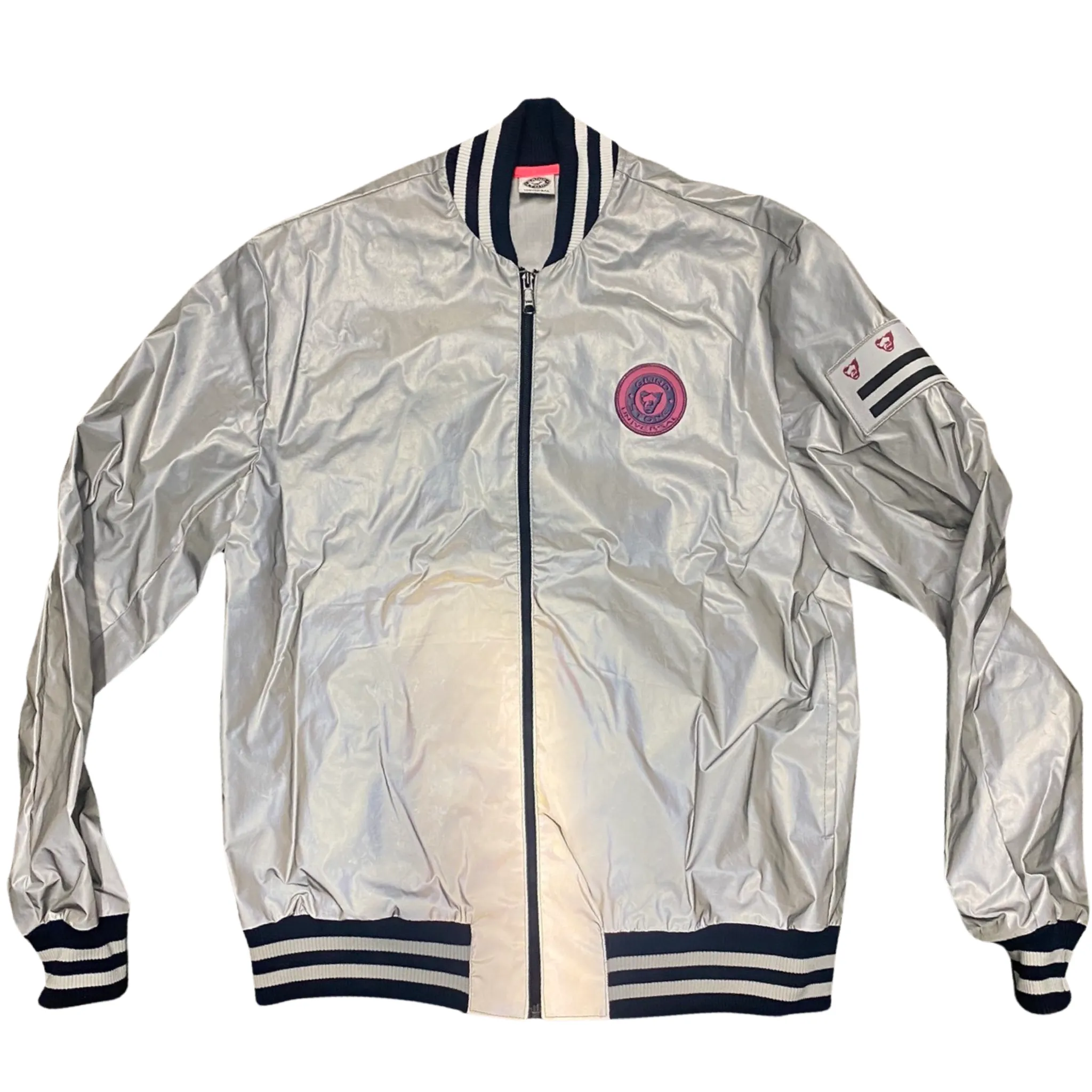 Reflective vintage tennis jacket