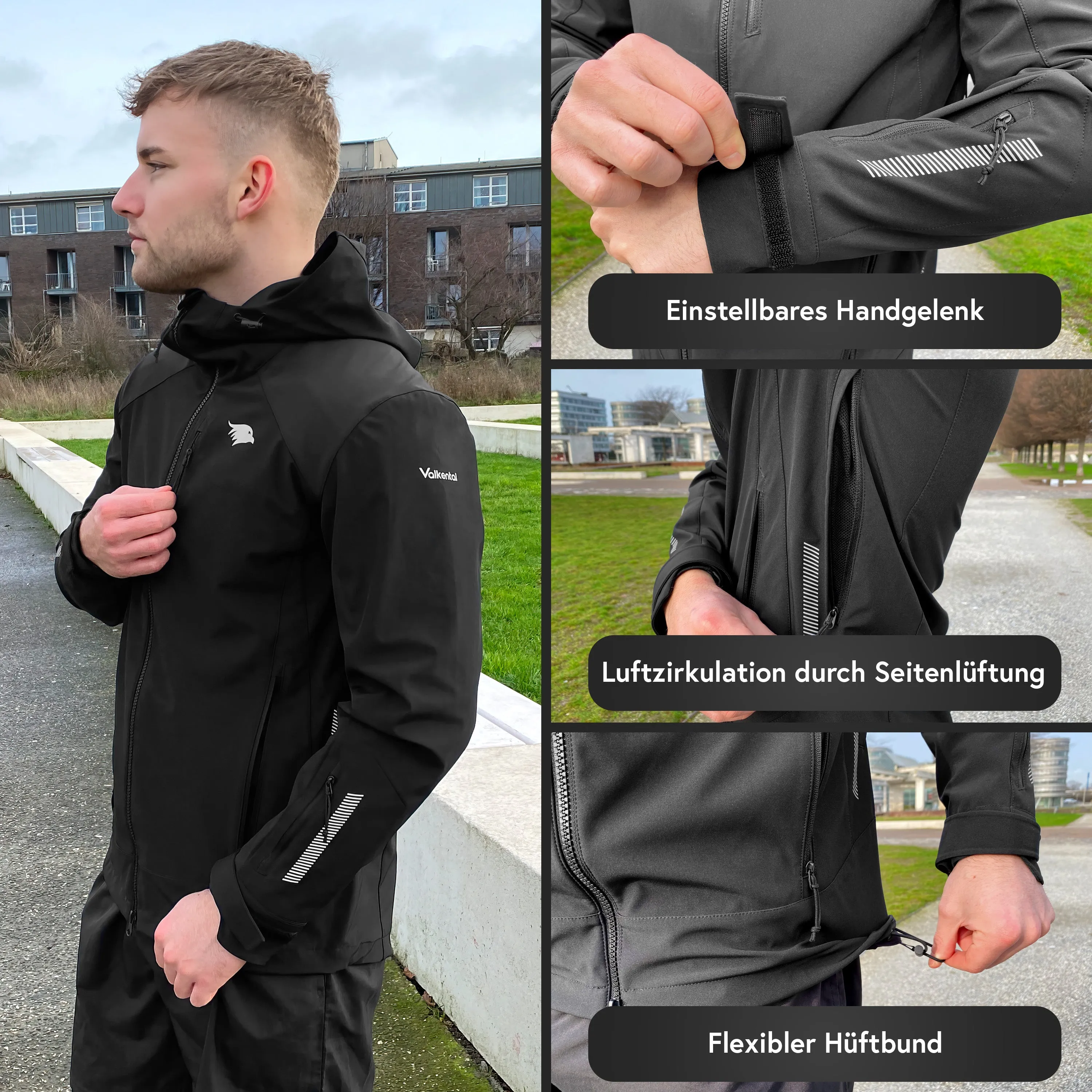 Reflektierende Funktionsjacke - Herren