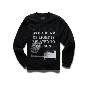 Reigning Champ Men Knit Mid Wt Jersey S04 Source Long Sleeve Black RC-2239-BLK