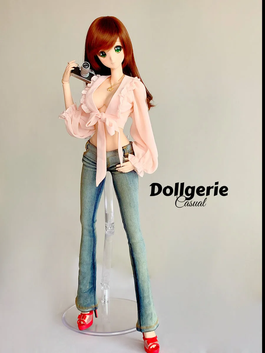 (Remake Pre-order) 70s Deep V Ruffles Chiffon Blouse