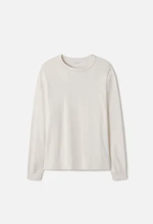Reversed Cropped LS Tee / Washed Salt