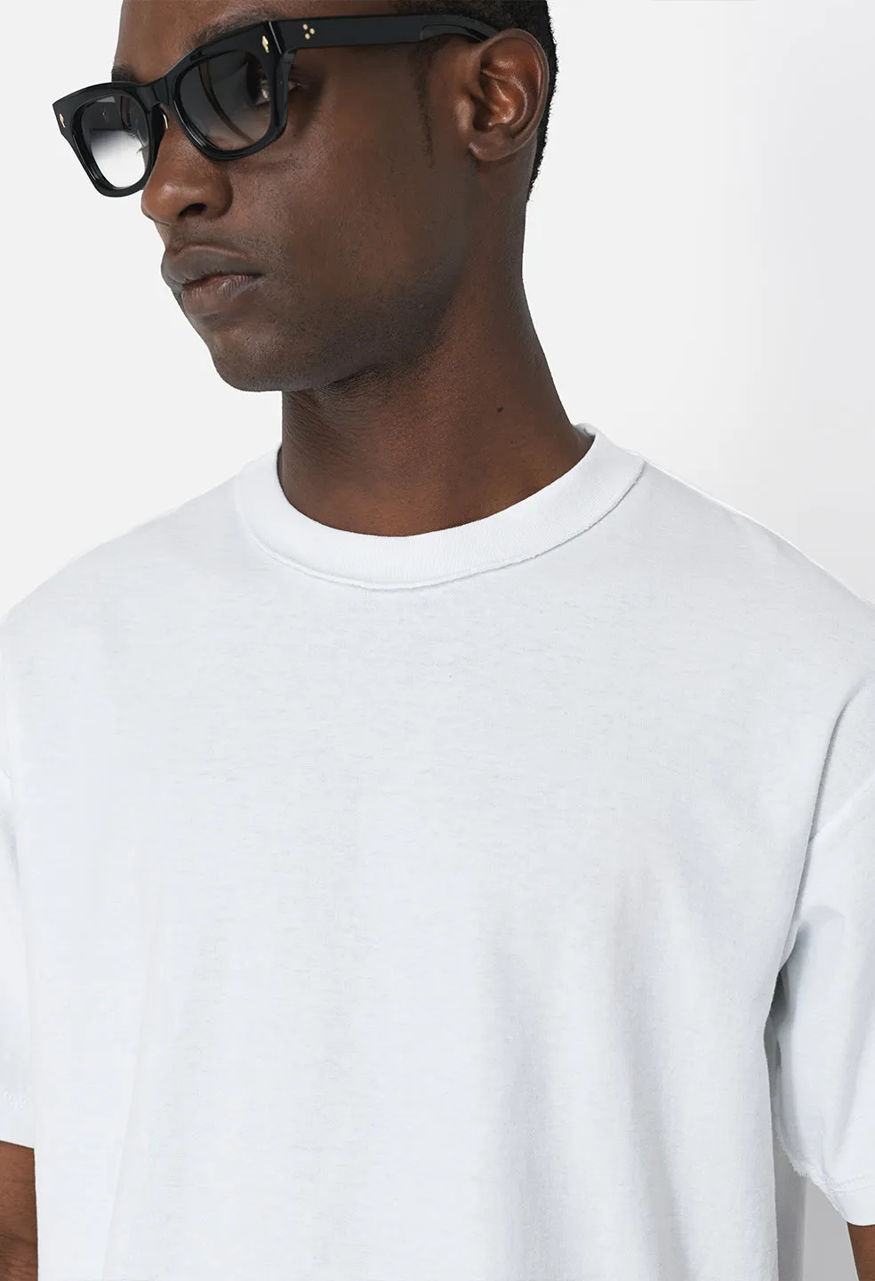 Reversed Cropped Tee / White