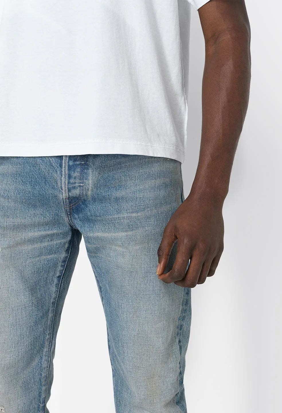 Reversed Cropped Tee / White