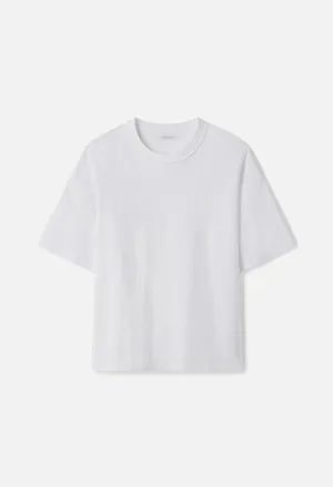 Reversed Cropped Tee / White
