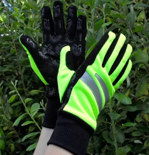 Rhinegold Reflective Winter Gloves  Be Safe, Be Seen