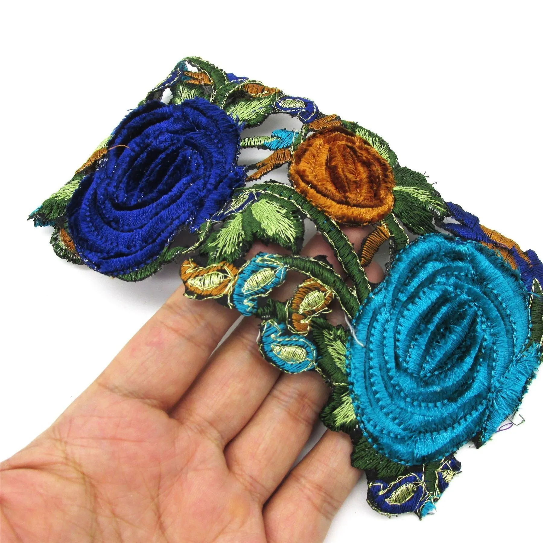 Rich Wide Heavey Flower Braid 9cm 7409