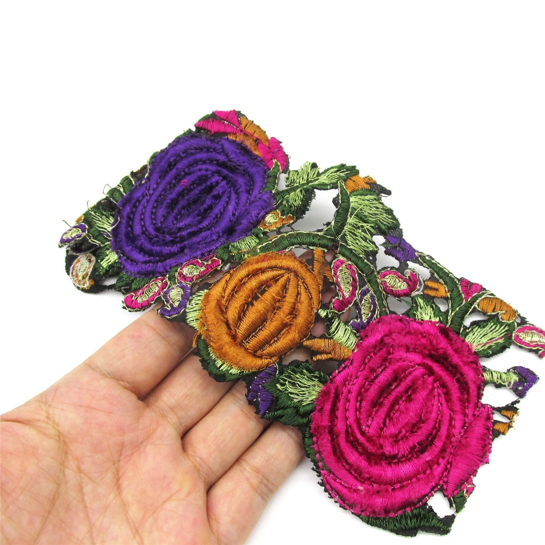 Rich Wide Heavey Flower Braid 9cm 7409