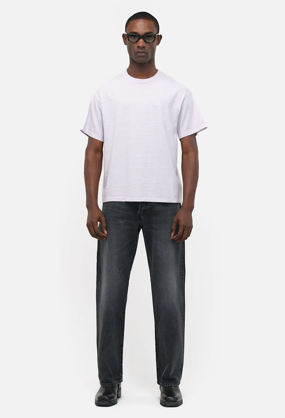 Riviera Cropped Tee / Washed Lilac