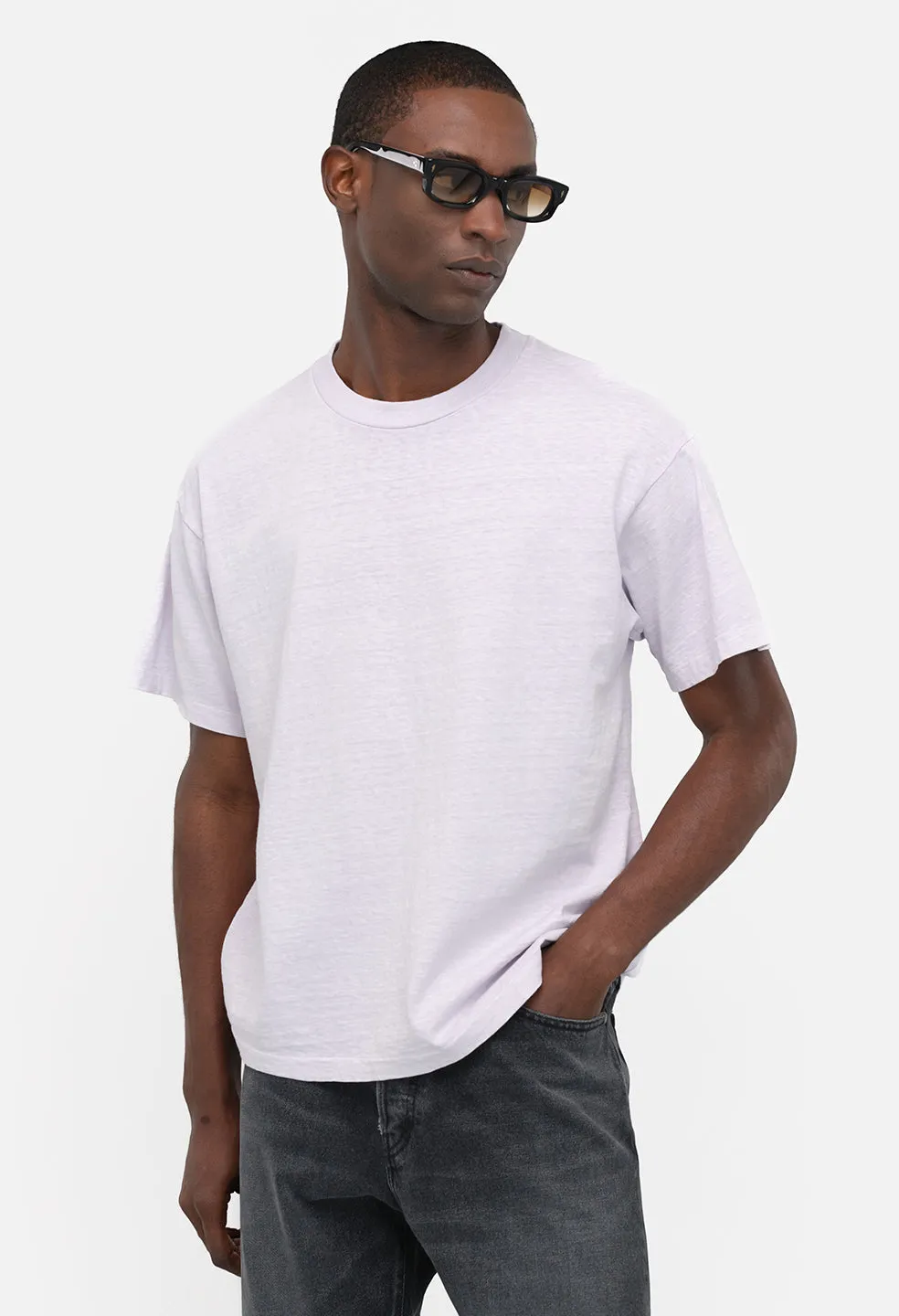 Riviera Cropped Tee / Washed Lilac