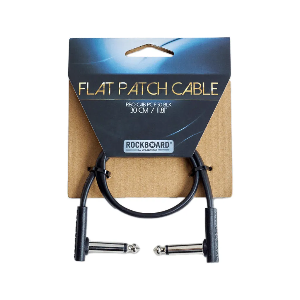 Rockboard by Warwick Flat Patch Cable, Black, 30cm/11.81inch