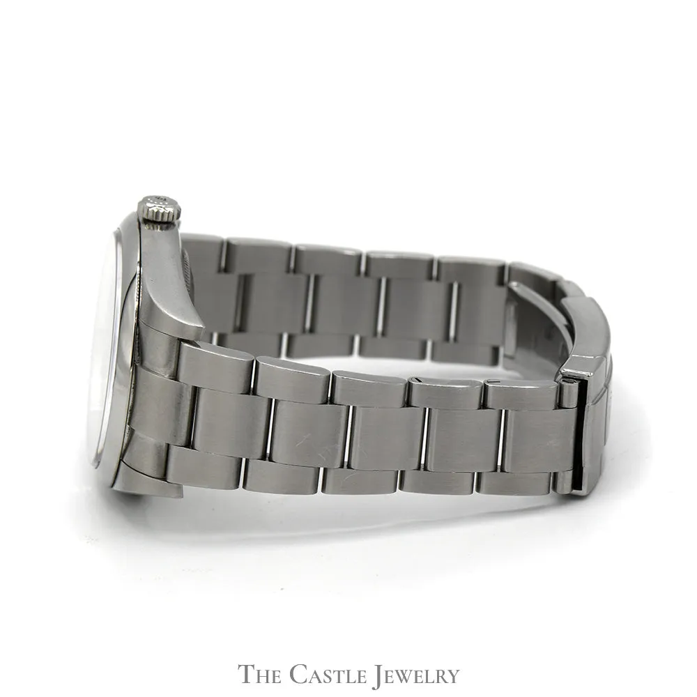 Rolex Oyster Perpetual 114300 with Grey Dial and Stainless Steel Oyster Band