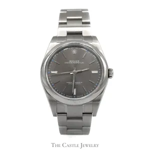 Rolex Oyster Perpetual 114300 with Grey Dial and Stainless Steel Oyster Band