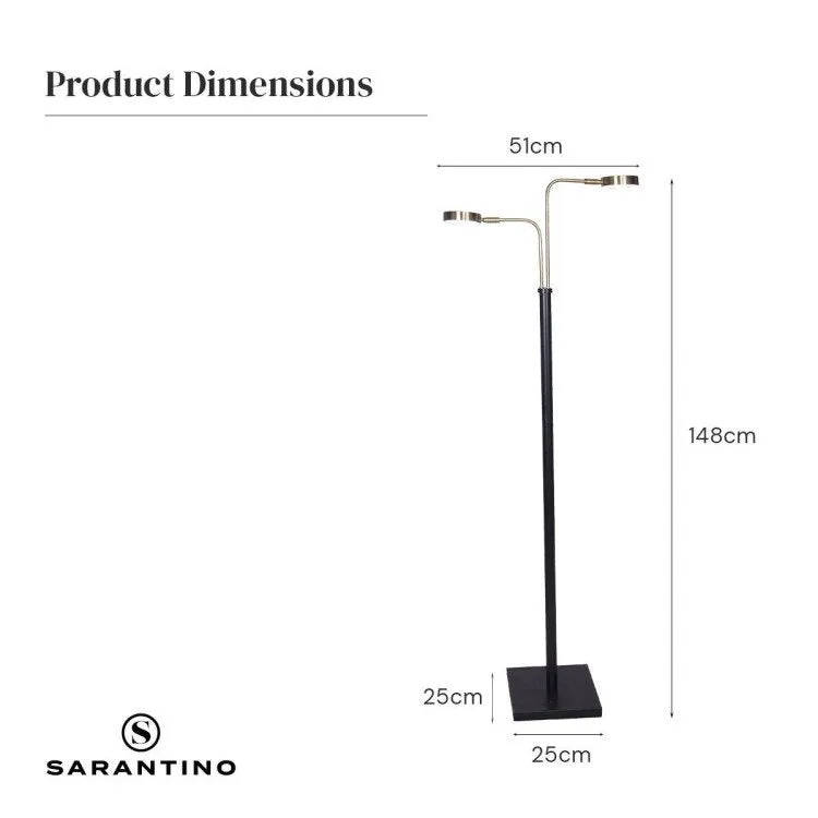 SARANTINO LED METAL FLOOR LAMP