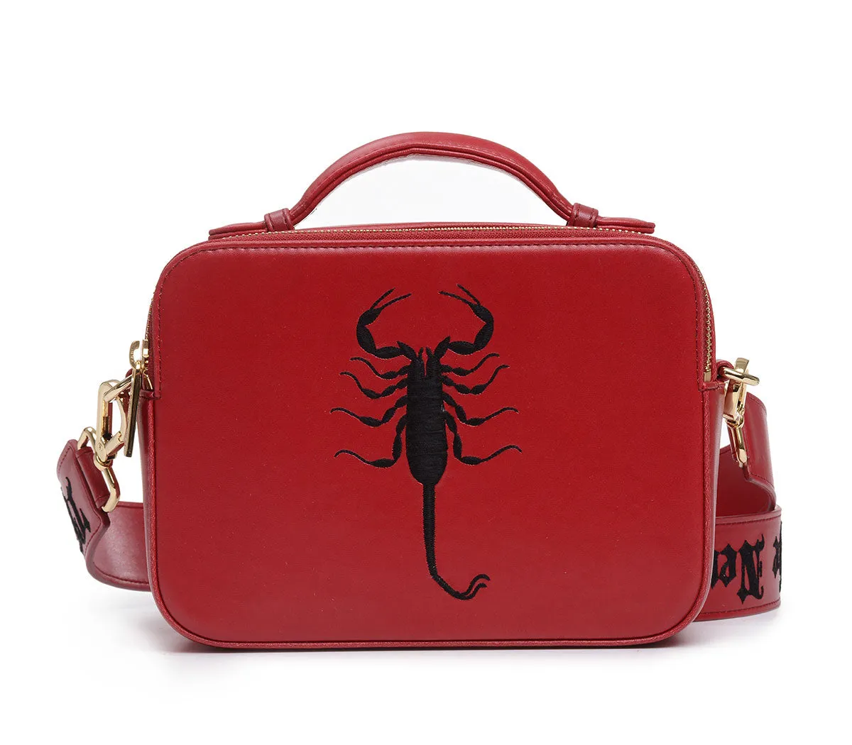 SCORPION EMBROIDERED CROSSBODY BAG