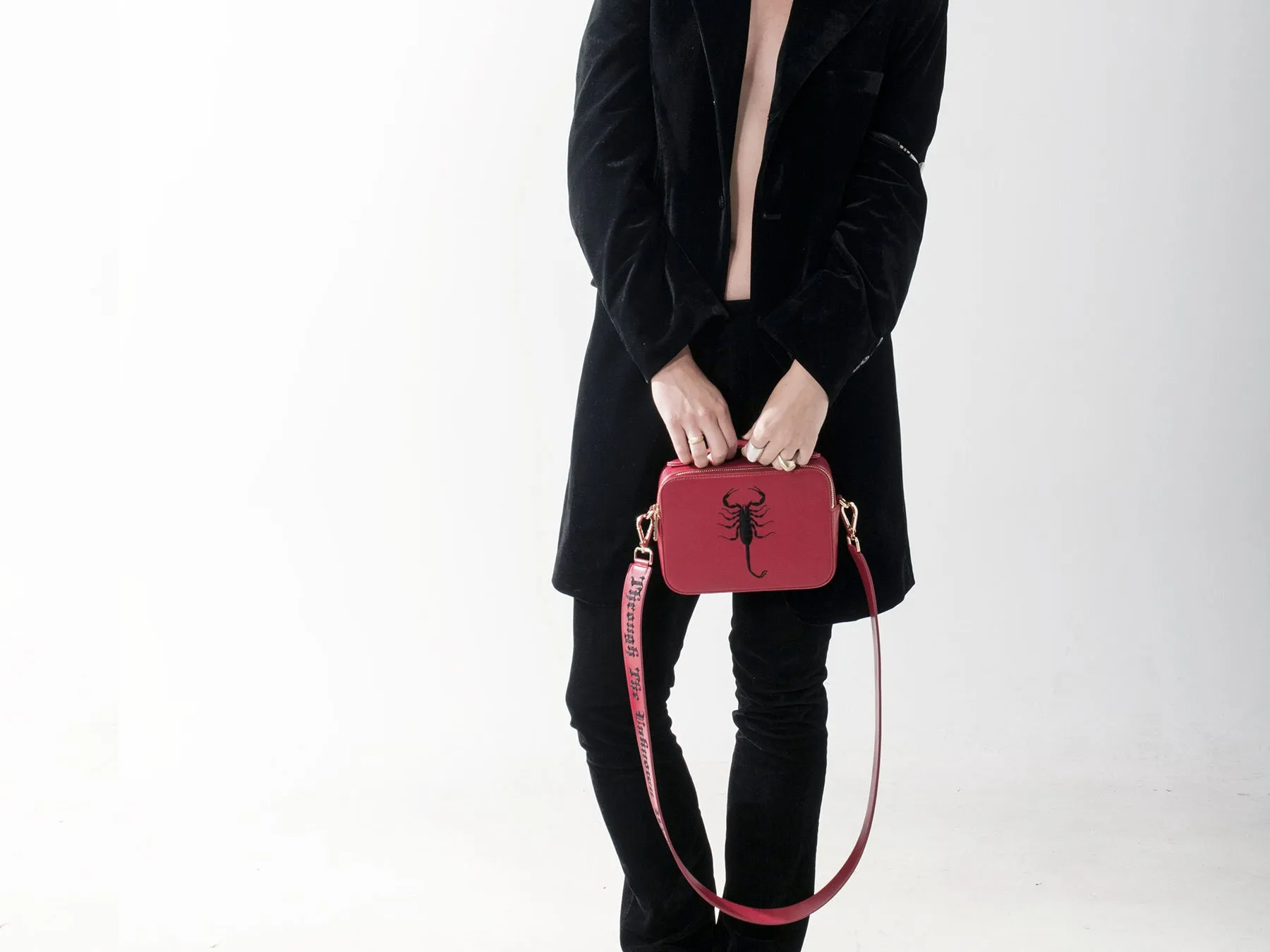 SCORPION EMBROIDERED CROSSBODY BAG