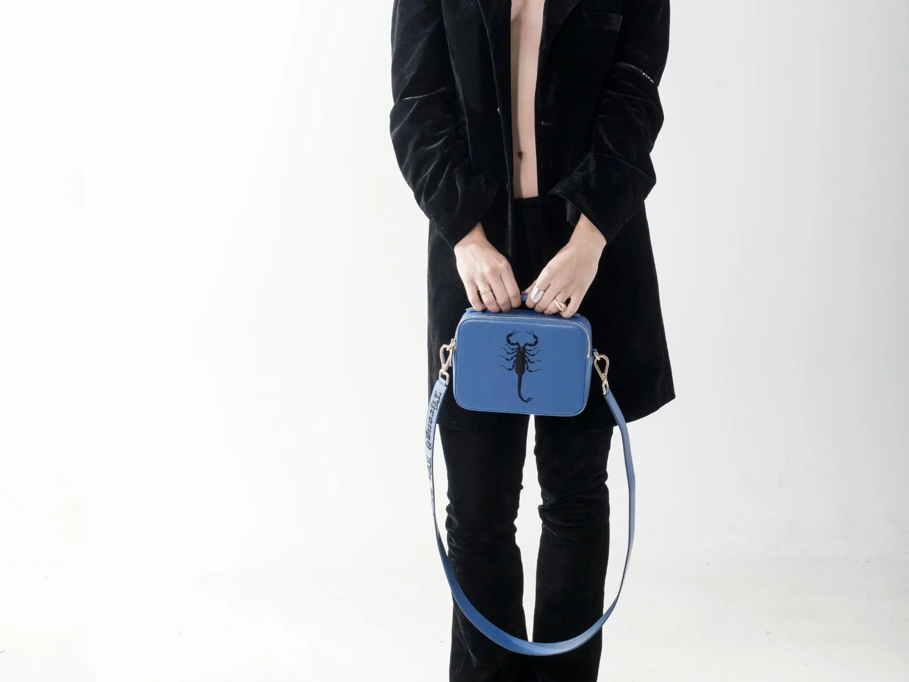 SCORPION EMBROIDERED CROSSBODY BAG