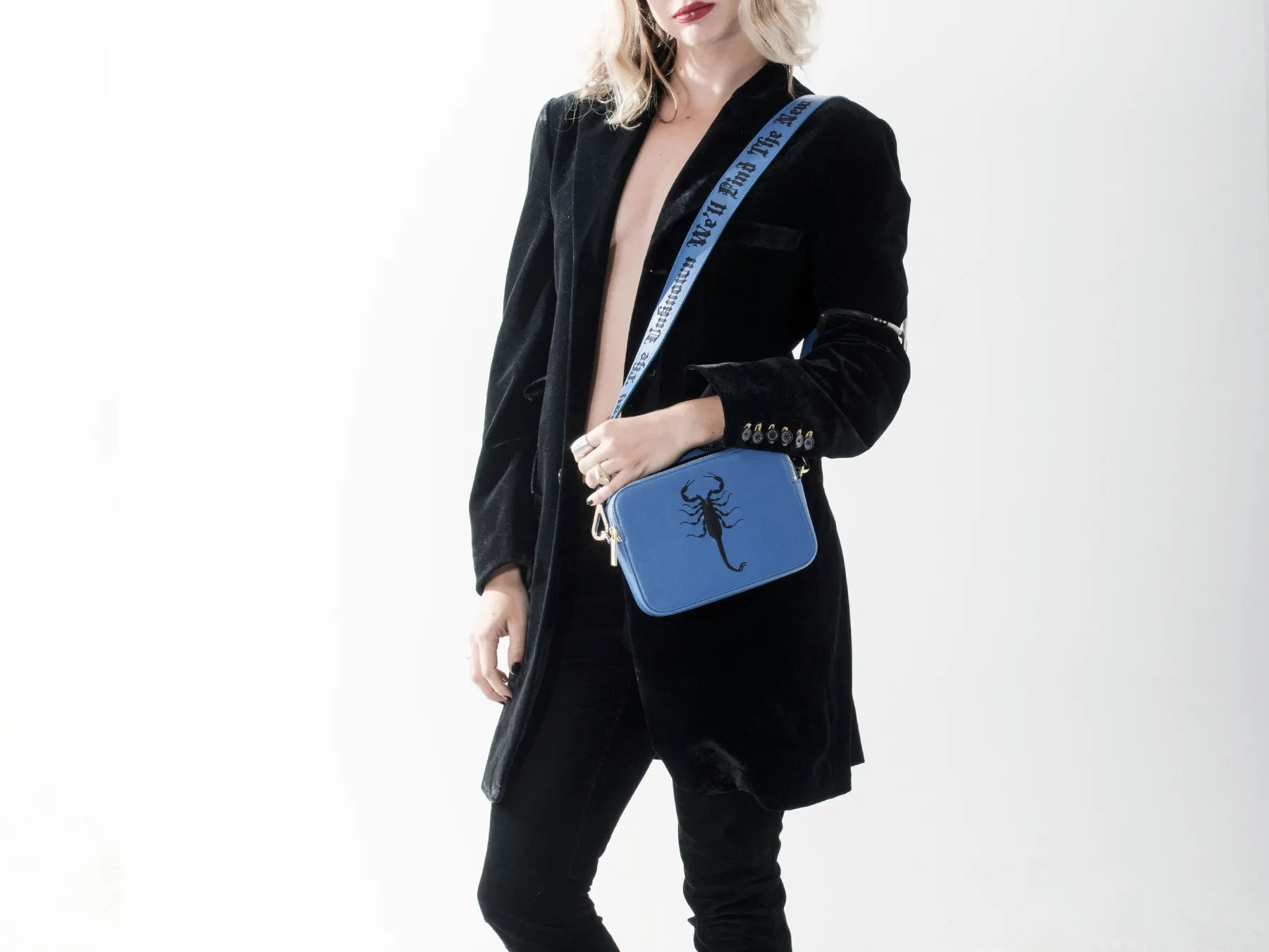 SCORPION EMBROIDERED CROSSBODY BAG