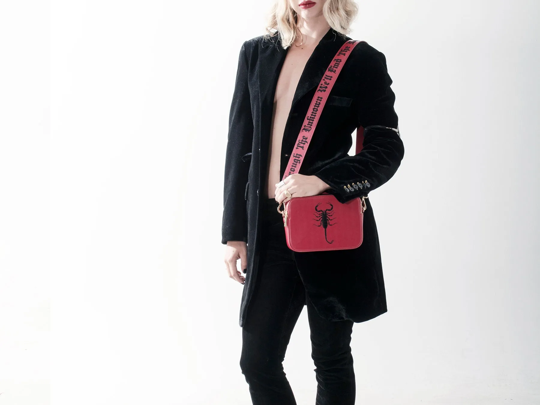 SCORPION EMBROIDERED CROSSBODY BAG