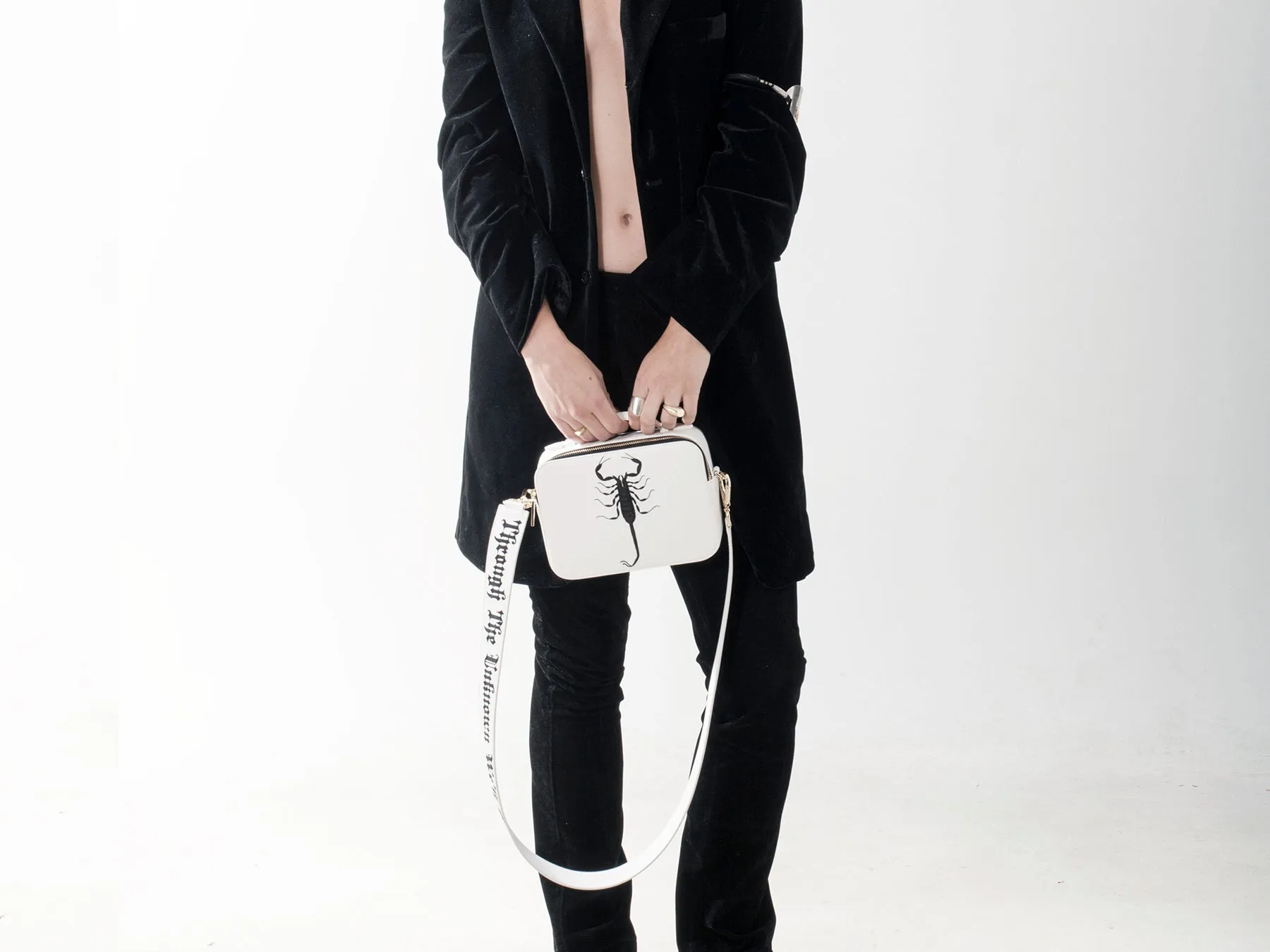 SCORPION EMBROIDERED CROSSBODY BAG