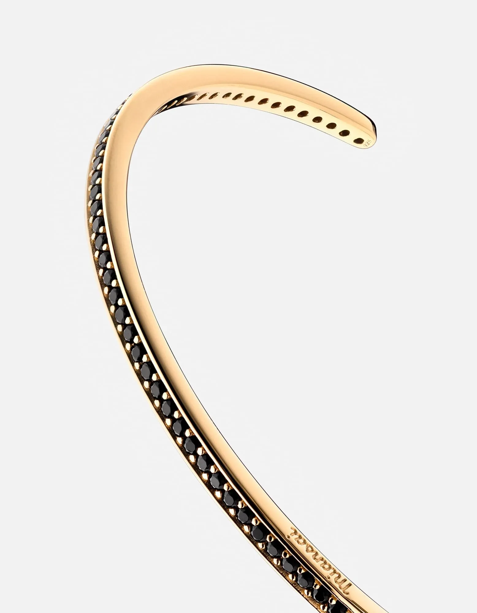 Set Cuff, 14k Gold/Black Diamonds