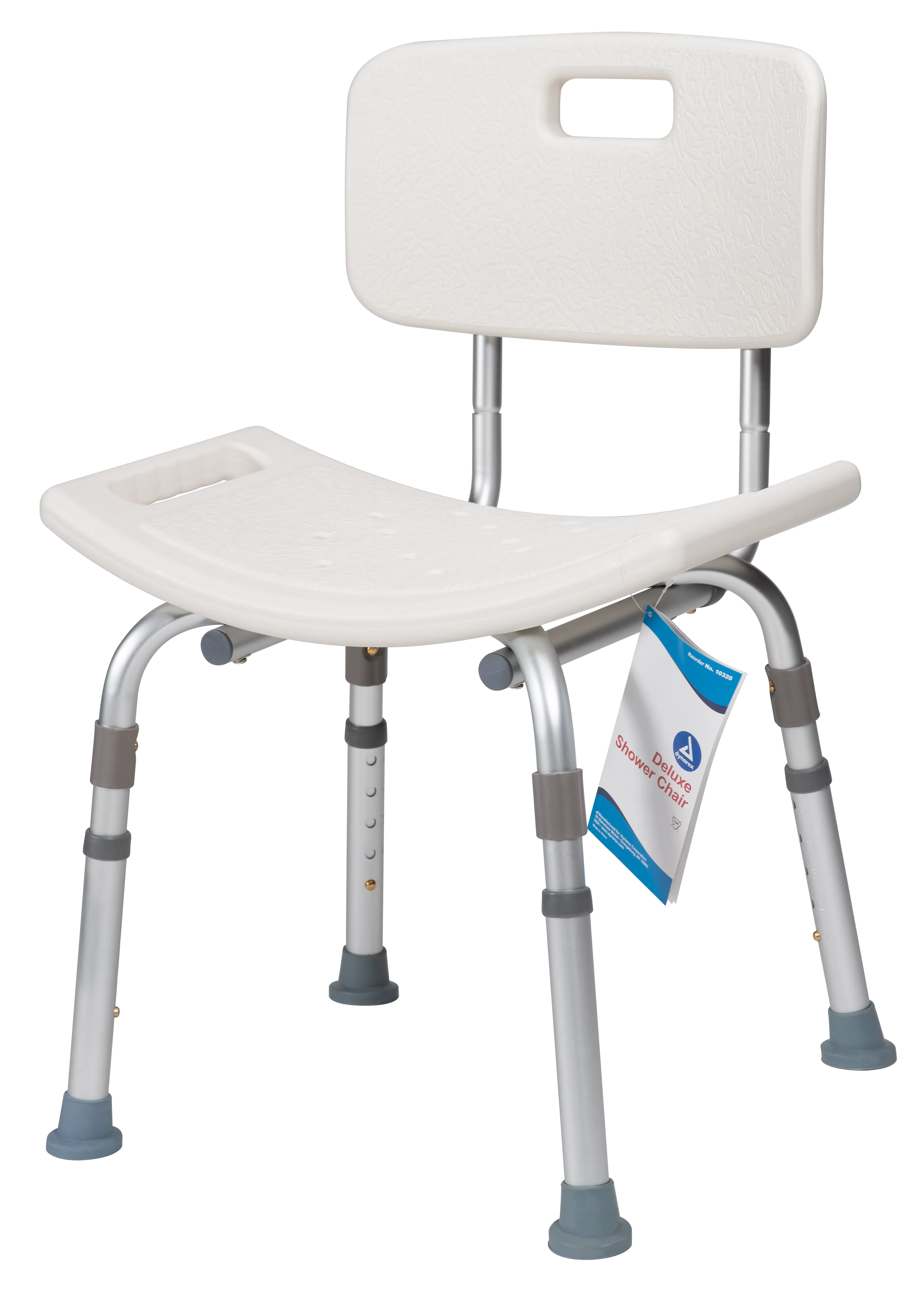 Shower Chair Bench Deluxe Aluminum Tool-free by Dynarex