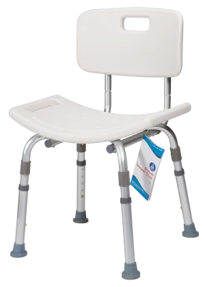 Shower Chair Bench Deluxe Aluminum Tool-free by Dynarex