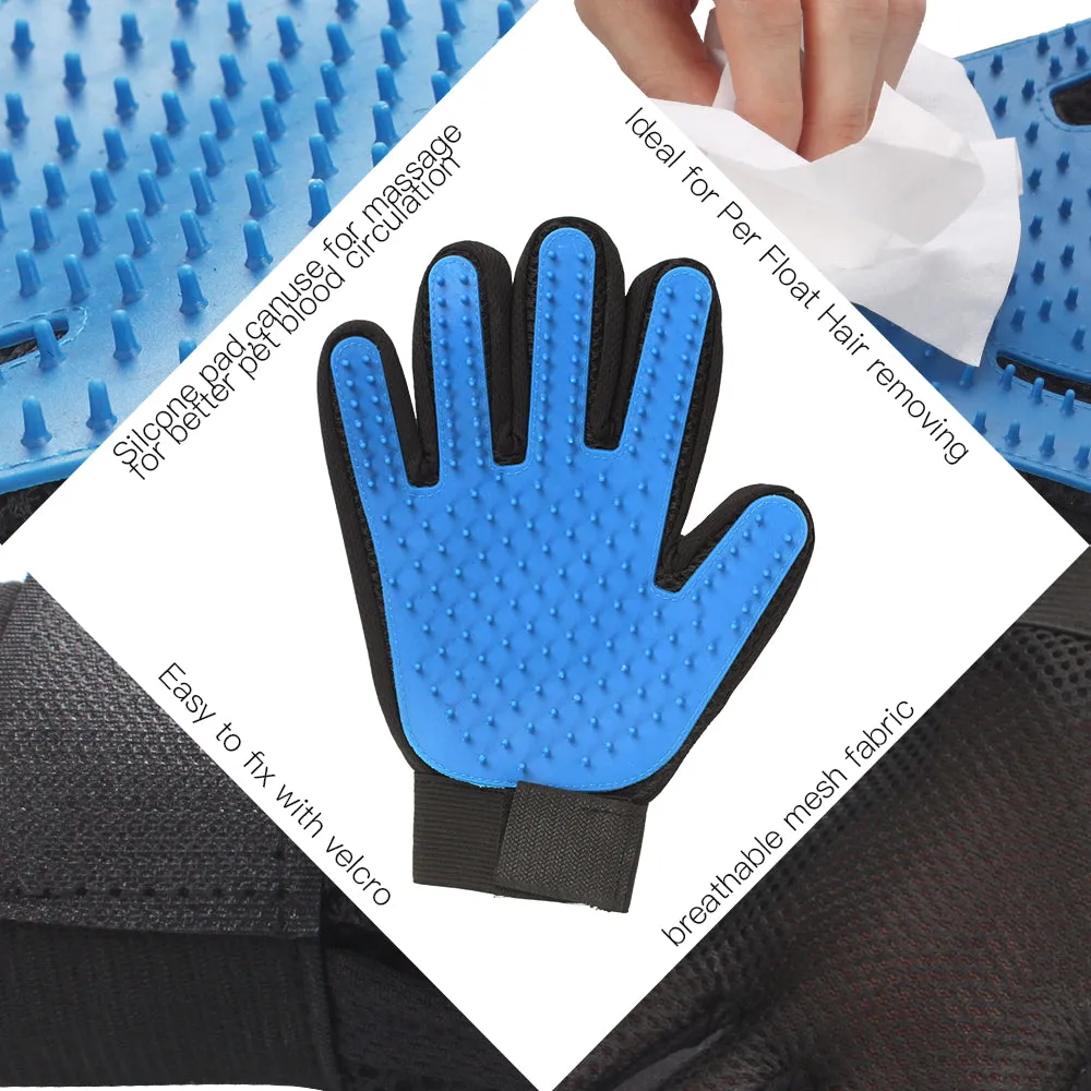 Silicone Pet brush Glove Deshedding Gentle Efficient Pet Grooming Glove