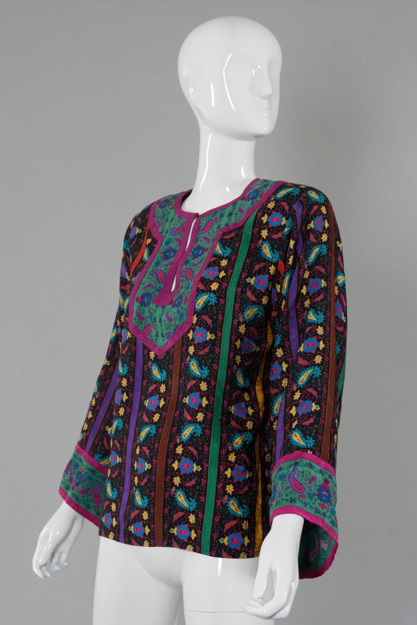 Silk Peasant Blouse
