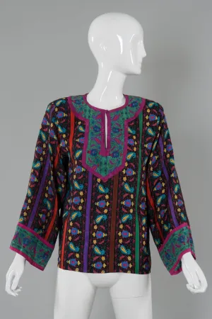 Silk Peasant Blouse