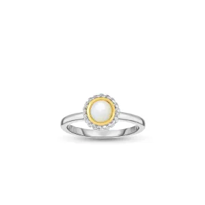 Silver & 18K Gold Prosecco Opal Ring