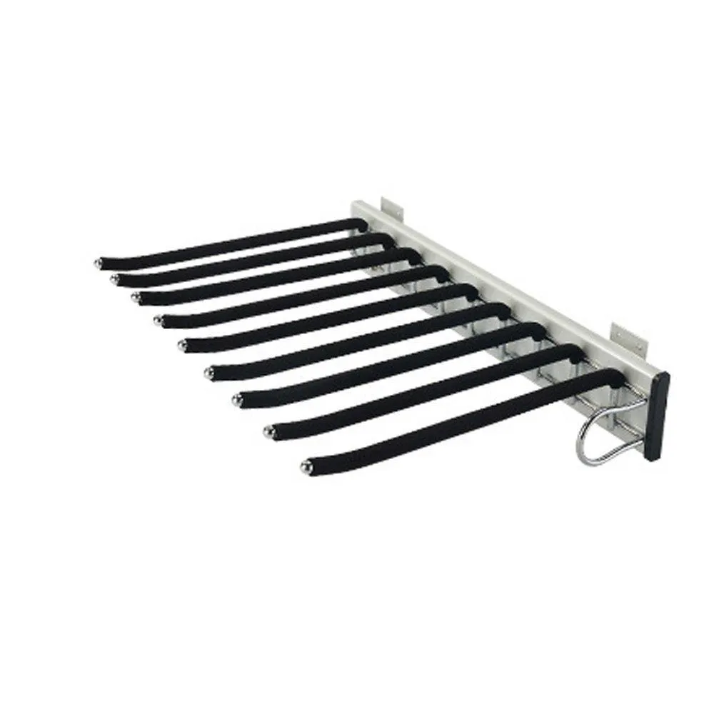 Sliding Stainless Steel Trousers Rack 9 Arms,Closet Pants Hanger Bar for Clothes/ Towel/ Scarf / Trousers/ Tie, Organizers for Space Saving and Storage,18" x 12-1/2"