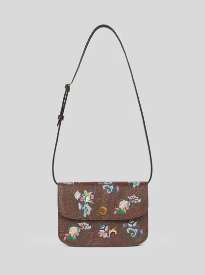 Small Etro Essential Crossbody Bag With Embroidery