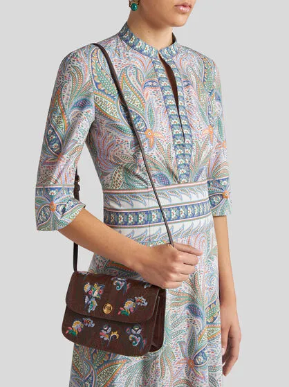 Small Etro Essential Crossbody Bag With Embroidery