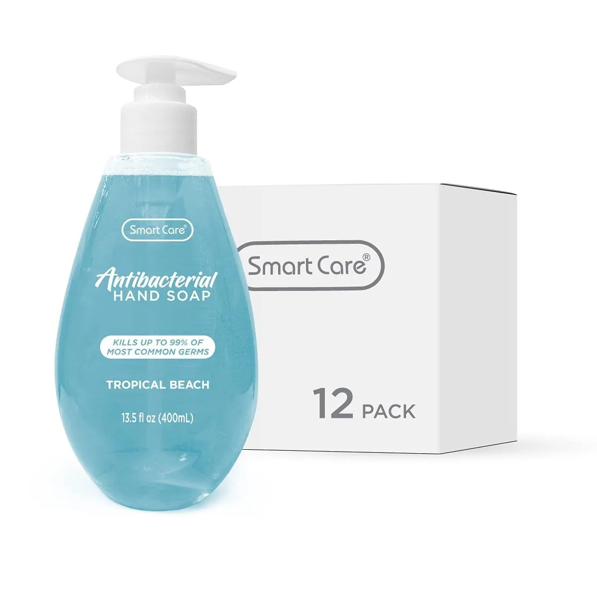 Smart Care Antibacterial Hand Soap, Sweet Peach, 13.5 Ounce (Pack of 12)