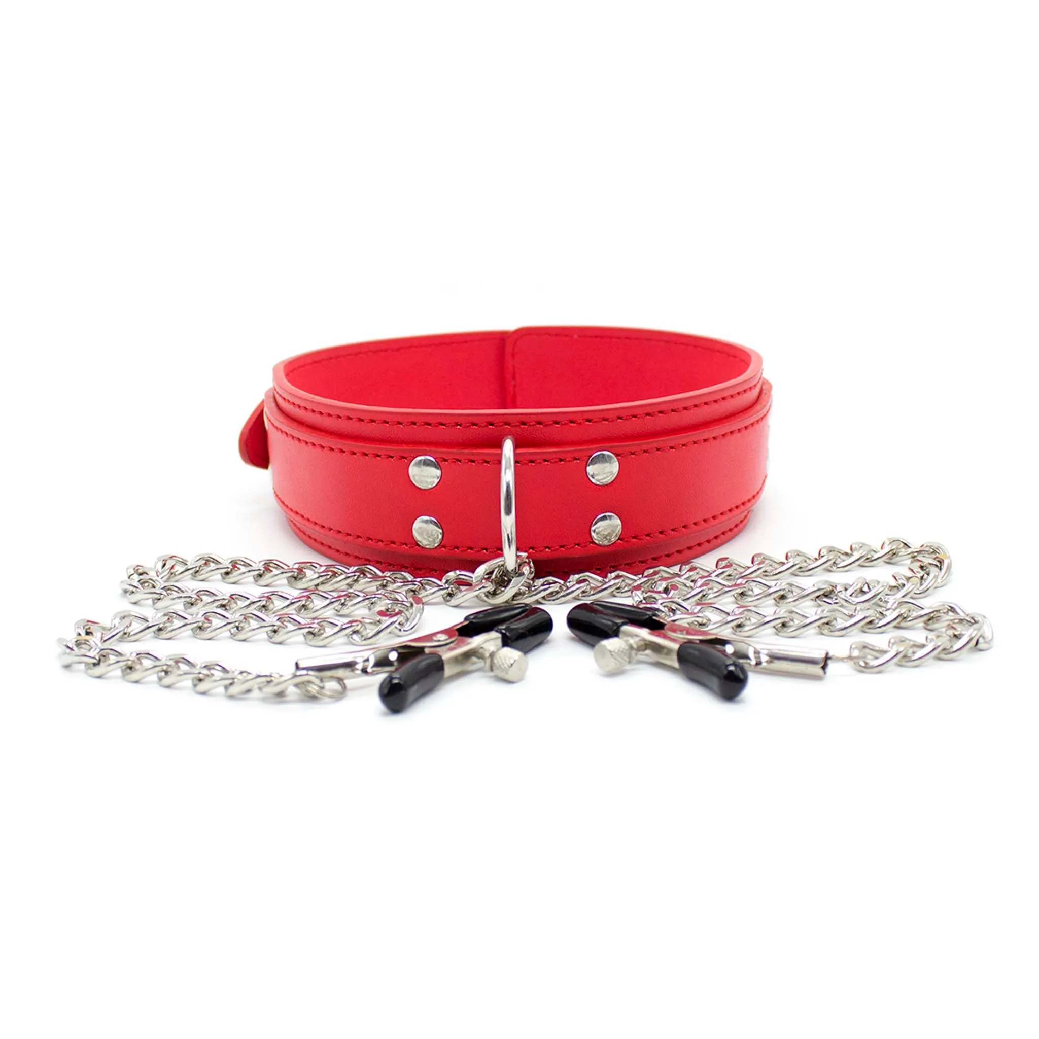 Smart Moves - Collar met Tepelklemmen - Rood