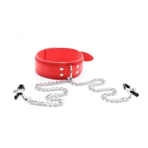 Smart Moves - Collar met Tepelklemmen - Rood
