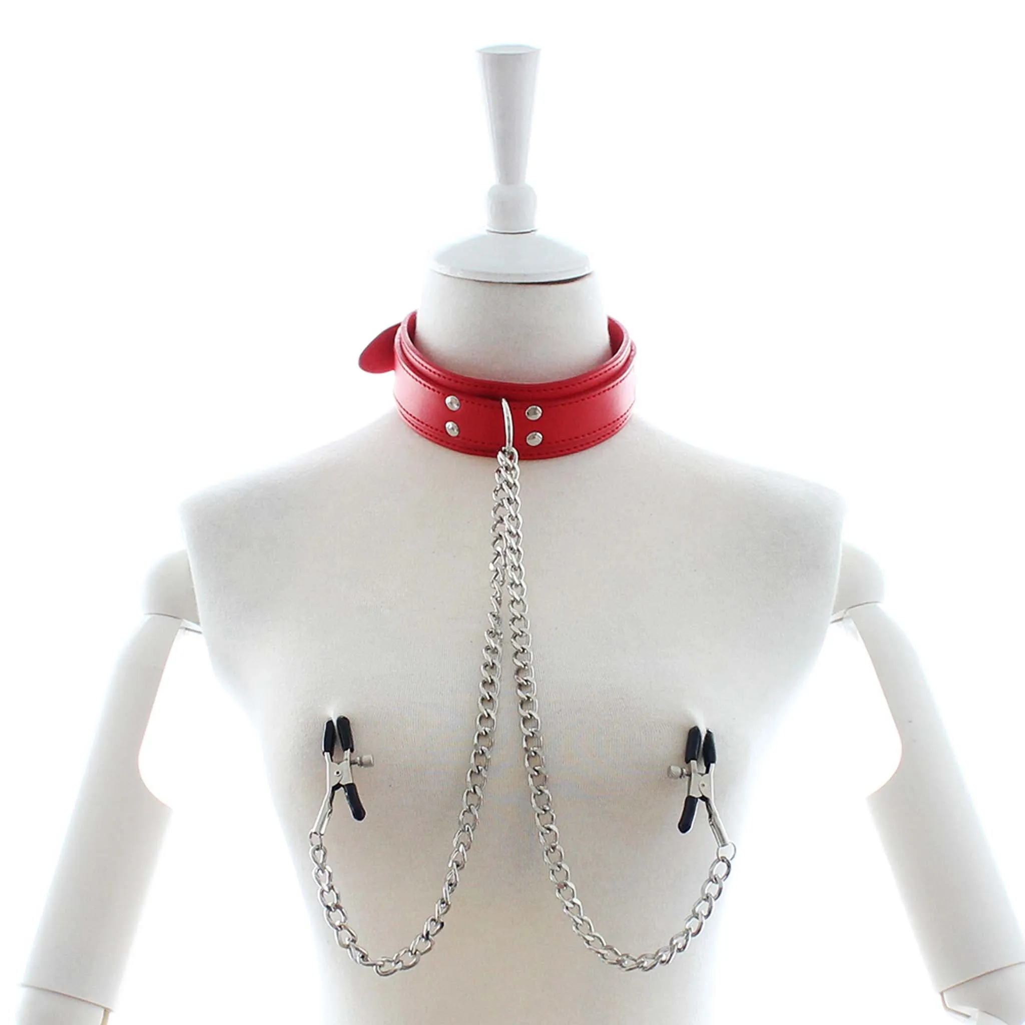 Smart Moves - Collar met Tepelklemmen - Rood