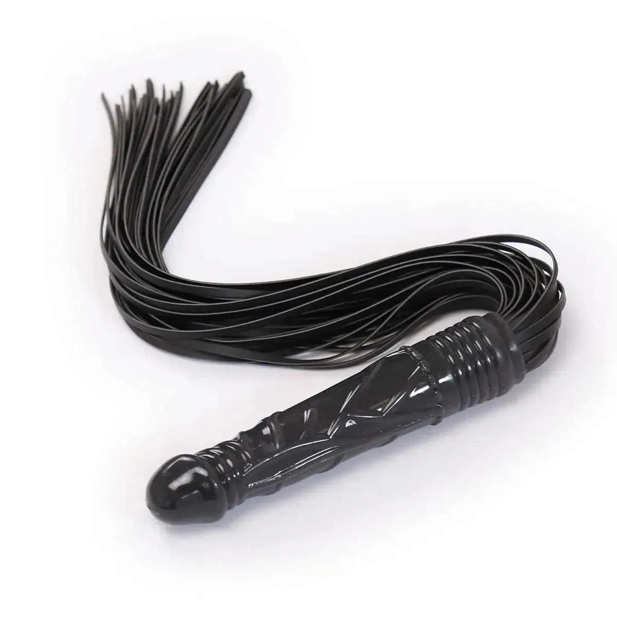 Smart Moves - Flogger met Dildo Handvat - Zwart