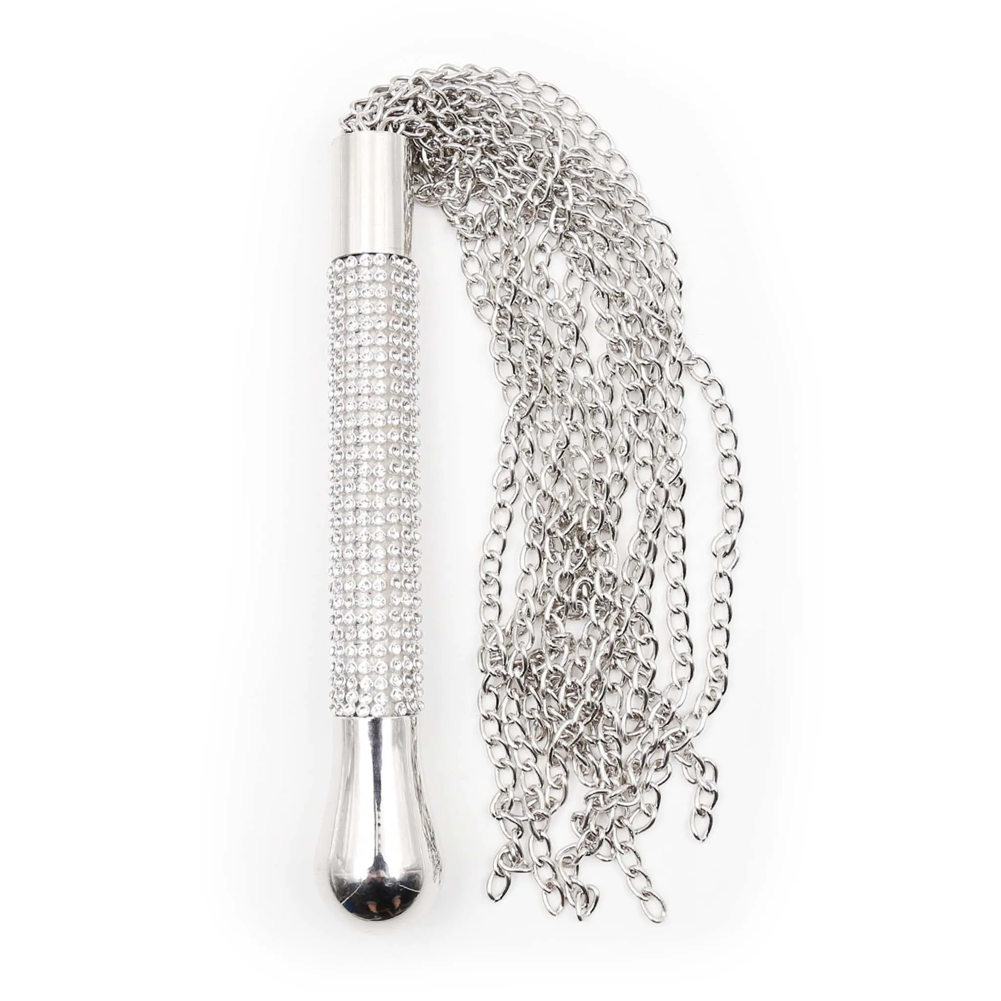 Smart Moves - Kettingen Flogger - Handvat Strass Steentjes  - 44 cm - Zilver