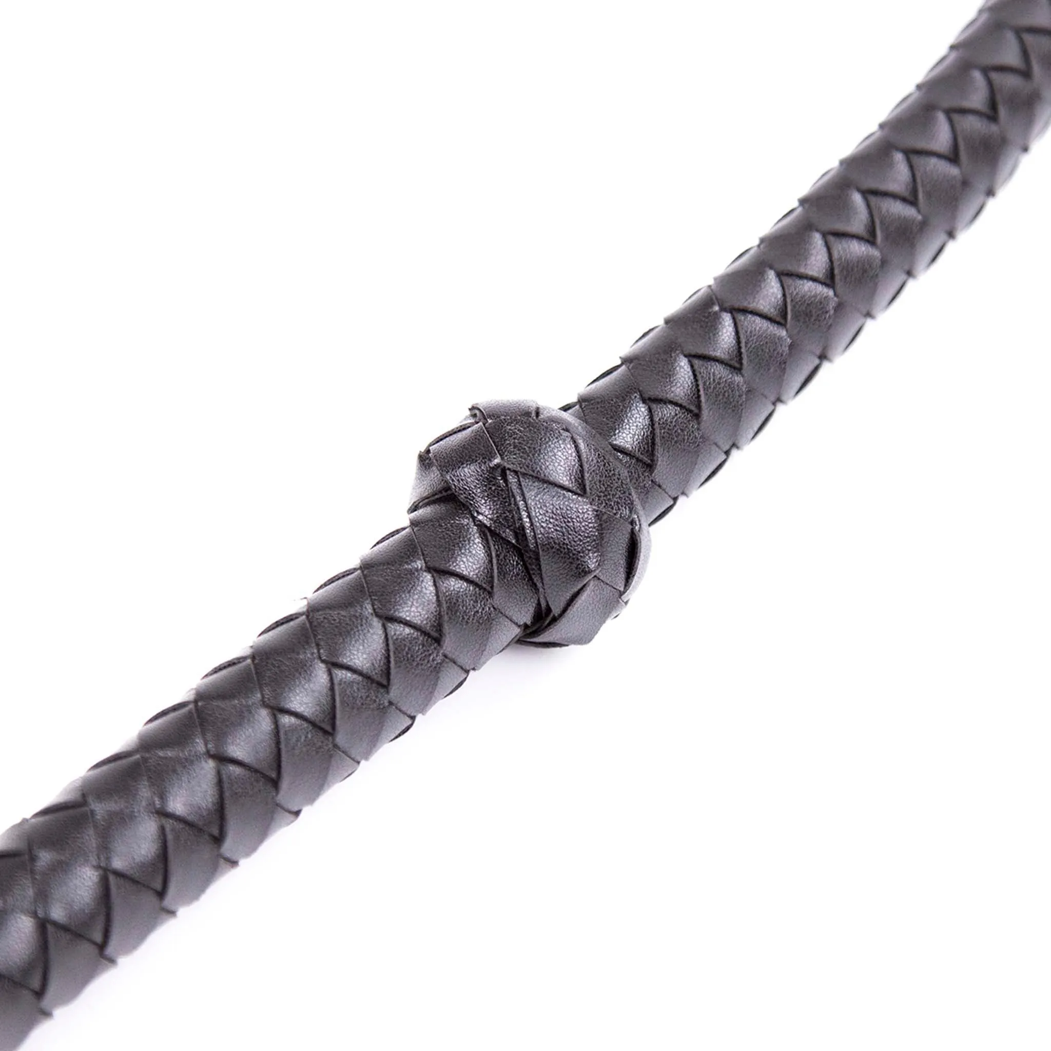 Smart Moves - Lange Singletail Zweep - Hartvormig Uiteinde - 131 cm - Zwart