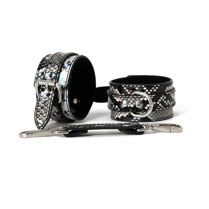 Smart Moves - Polsboeien - PU Leer - Slangenprint Zwart/Zilver