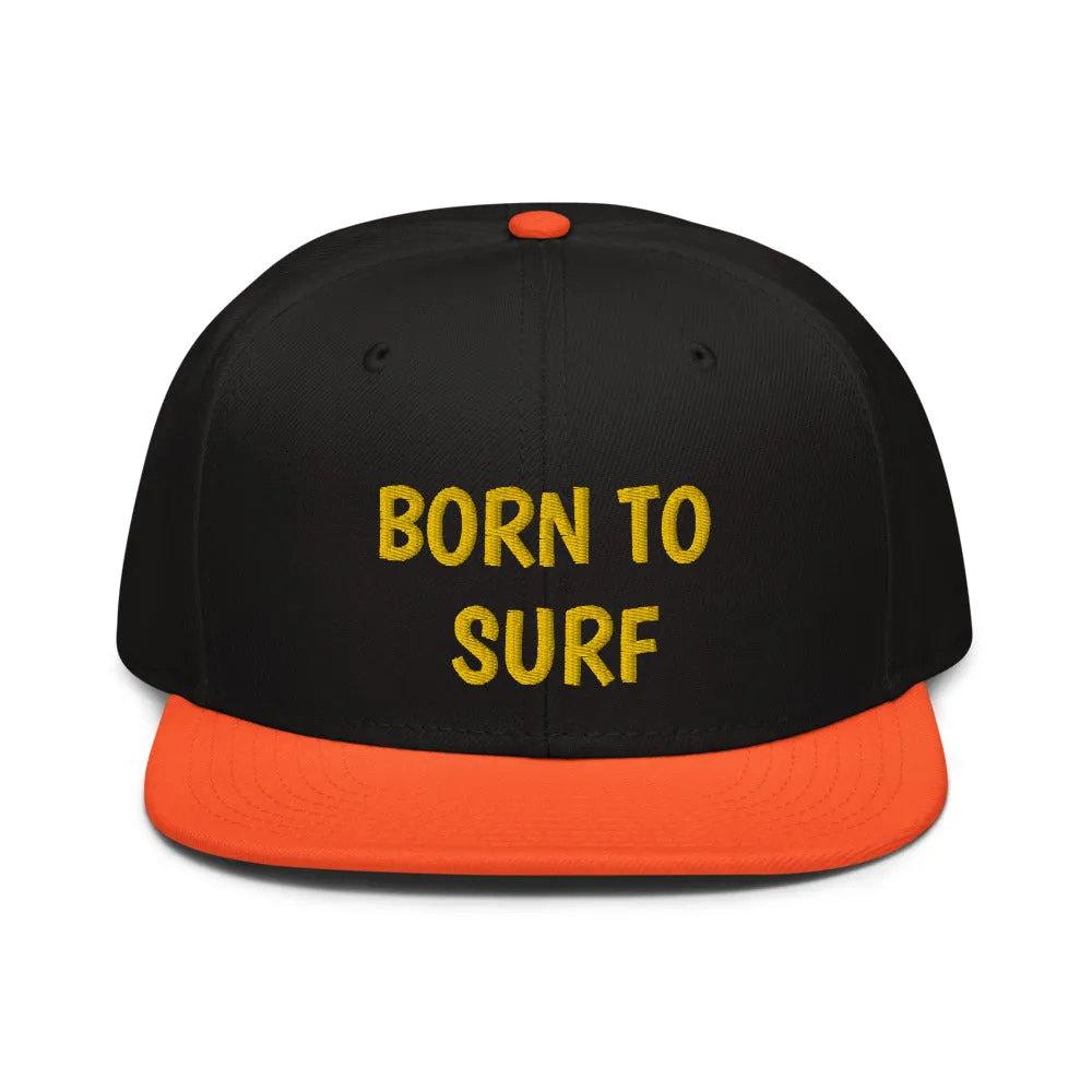 Snapback Hat "1051-0061 Born To Surf (Yellow Logo)"